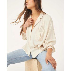 NWT Free People Erin's Buttondown / Tea